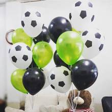 Globos de látex para fútbol, decoración de helio de 12 pulgadas para fiesta de niño, suministros de fútbol, juguetes, color verde y negro, 15 Uds. 2024 - compra barato