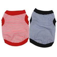 Cat Clothes Summer Dog Clothing Striped Vest Cotton Pajamas Coat Chihuahua Yorkshire Pomeranian Schnauzer Pet Costume Dropship 2024 - buy cheap