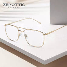 ZENOTTIC Pure Titanium Optical Glasses Frames for Male Oversize Double Bridge Eyewear Myopia Prescription Eyeglasses Frames 2024 - buy cheap