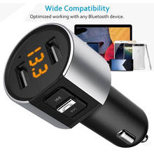 Car Bluetooth-compatible FM Transmitter MP3 Radio Adapter Kit Wireless Audio Receiver Dual USB Charger FM Transmitters 2024 - buy cheap