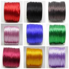 50 meters 1.5mm Braided Macrame Satin Silk Cord Chinese Knot Nylon Rattail Thread 2024 - buy cheap