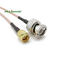 ALLISHOP SMA Male to BNC Male RF Coax Cable Assembly 50 Ohm BNC Male to SMA Male Plug RG316D Double Shield Silver Coaxial Cable 2024 - buy cheap