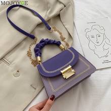 Fashion Lattice Pattern Women Messenger Handbag Pleated Handle PU Leather Female Shoulder Crossbody Tote Bag  2024 - buy cheap