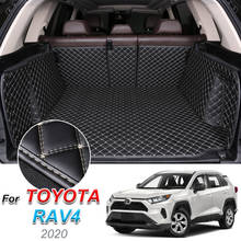 Esteras de cuero personalizadas para coche, alfombrilla para maletero trasero, bandeja, accesorios de revestimiento de carga, para Toyota RAV4 2020 2024 - compra barato