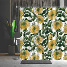 Flowers Shower Curtain Vibrant Sunflower Plant Pattern Polyester Fabric Home Decor Cloth Curtain With Hooks Multiple Size 2024 - buy cheap