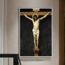 Pintura famosa cristo jesus crucificado quadros em tela posters cristãos e impressões cuadros arte da parede imagem para decoração de casa 2024 - compre barato