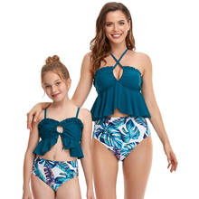 Family Outfits Matching Swimwear One Piece Swimsuit Women Girl Swimming Suits New Beachwear Bathing Wear Surfsuit Long Sleeve 2024 - buy cheap