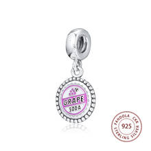 CKK Authentic 925 Sterling Silver Grape Soda Dangle Charms Beads for Jewelry Making Fits Original Bracelet Berloques 2024 - buy cheap