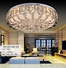 Round personality crystal ceiling lamp led modern minimalist living room bedroom dining room ceiling lamp home creative lamps 2024 - buy cheap