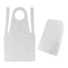 Delantal desechable de PE transparente para adultos, delantales de cocina, babero, 100 Uds. 2024 - compra barato