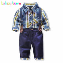 2 peça/2020 nova primavera outono roupas recém-nascidos moda casual manga longa xadrez camisa + calças do bebê meninos conjuntos de roupas bc1459 2024 - compre barato