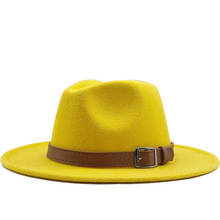 New Wool Fedora Hat Hawkins Felt Cap Wide Brim Ladies Trilby Chapeu Feminino Hat Women Men Jazz Church Godfather Sombrero Caps 2024 - buy cheap