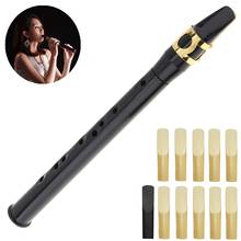 8 Hole Black Portable Mini Little Saxophone Pocket Sax with Sax Reeds Carrying Bag for Beginners 2024 - buy cheap