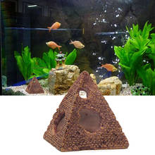 Tanque de peixes pirâmide egípcia decoração aquário egito antigo edifício decoração acuario rocha caverna casa para peixes camarão ornamentos 2024 - compre barato