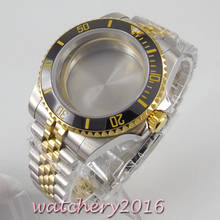 40 мм черный керамический ободок из нержавеющей стали золотой корпус для часов + браслет для часов Jubilee Fit ETA 2836 MIYOTA 2024 - купить недорого