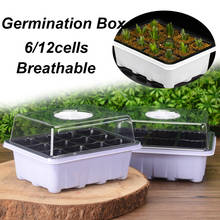 6/12Cells Plastic Planting Tray Sprout Plate Nursery Pots Seed Grow Base With Clear Cover Lids Germinating Box Garden Supplies 2024 - buy cheap
