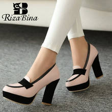 RIZABINA-zapatos de tacón alto de aguja para mujer, calzado sexy con plataforma para primavera, a la moda, P13025, talla Europea 34-43 2024 - compra barato