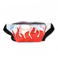 LXFZQ NEW fanny pack sac banane PU waist bag laser purse heuptas leg bag Reflective fanny pack for women holographic bum bag 2024 - buy cheap