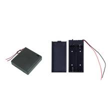 2 Pcs Plastic On/Off Switch Battery Case Holder W Cap Black 4 x 1.5V AA & 3.7V 2X 18650 2024 - buy cheap