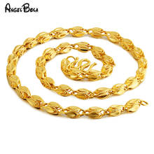 Роскошное ожерелье Оман с золотым килем 24 карата, мужское классическое ожерелье из змеиной кости, высокие ювелирные изделия, свадебный подарок, оптовая продажа 2024 - купить недорого