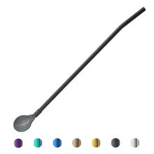 Reusable Long Straw Spoon Multicolor 18/10 Stainless Steel Straws Tea Scoop Bar Cocktail Coffee Stirring Drinking Spoon 2024 - buy cheap