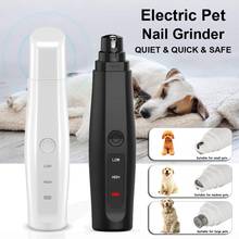 Triturador de unhas para animais de estimação, carregador usb, cortador de unhas para cães, gatos, patas, silencioso, elétrico, ferramentas para aliciamento 2024 - compre barato