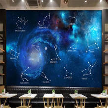 Milofi Blue Starry Sky Zodiac Bar KTV TV Background Wall Painting 2024 - buy cheap