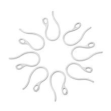 100Pcs 304 Stainless Steel Earring Hooks Ear Wire For DIY Earrings Jewelry Making Findings 21.5x11x1mm Hole: 2x3.5mm 2024 - купить недорого