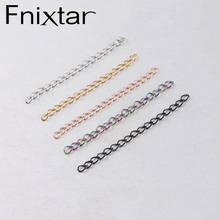 Fnixtar-cadenas de extensión de acero inoxidable, pulsera extendida a granel, extensor de cola para fabricación de joyas DIY, 5cm, 100 unid/lote 2024 - compra barato