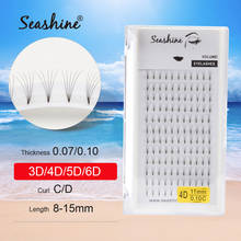 Seashine-Extensión de pestañas prefabricadas, plumas rusas prefabricadas, 3D/4D/5D/6D, extensiones de pestañas prefabricadas 2024 - compra barato
