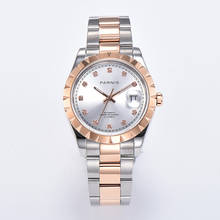 PARNIS-Reloj de pulsera automático para hombre, accesorio masculino de marca de lujo, resistente al agua, con correa de acero 2024 - compra barato