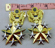 Tomwang2012. Conjunto de Insignia de rango de seis estrellas del Ejército de EE. UU., Pin, Insignia de águila de hombro de oficial de EE. UU. 2024 - compra barato