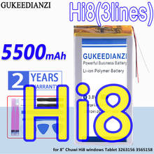 Alta capacidade da bateria hi8 de gukeedianzi (3 linhas) 5500mah para 8 "chuwi hi8 windows tablet 3263156 3565158 2024 - compre barato