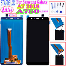 Pantalla LCD AAA + para móvil, montaje de digitalizador con pantalla táctil, herramientas gratuitas, para Samsung Galaxy A7 2018, A750, A750F, SM-A750F, A750FN, A750G 2024 - compra barato
