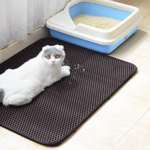 Cat Litter Mat Double Layer Foldable EVA Pet Cat Litter Trapper Mats Waterproof Bottom Non-slip Pet Litter Cats Accessories 2024 - купить недорого