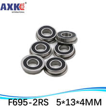 F695-2RS Bearing 5*13*4 mm ( 10 PCS ) ABEC-1 Flanged Miniature F695 RS Ball Bearings F695RS For VORON Mobius 2/3 3D Printer 2024 - buy cheap