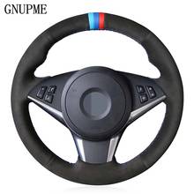 DIY Black Genuine Leather Car Steering Wheel Cover for BMW E64 2004-2010 E60 E61 (Touring) 530d E63 2003-2010 2024 - buy cheap
