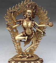 13" Tibet Buddhism Temple Bronze 4 Arms Vajravarahi Dorje Phakmo Buddha Statue 2024 - buy cheap