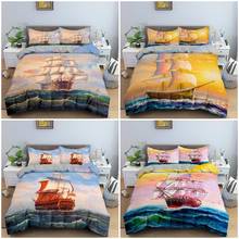 3D Sailing Boat Print Duvet Cover Sea Landscape Bedding Set Comforter/Quilt Cover Full Double King Queen Home Textile 2024 - buy cheap