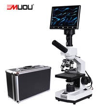 TV type Professional Lab sperm biological HD Binocular microscope zoom 2000X + USB 5MP electronic digital eyepiece +7-inch LCD 2024 - buy cheap