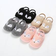 New Cartoon Baby Indoor Slippers Girl Shoes Baby Shoes Winter Toddler First Walkers Plus Velvet Prewalker 2024 - buy cheap