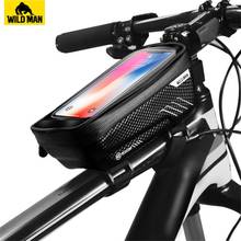 Bolsa de bicicleta para celular 6.2, acessório de bicicleta à prova d'água e chuva, bolsa frontal para ciclismo 2024 - compre barato