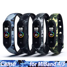 Silicone Bracelet for Xiaomi Mi Band 4 3 Strap Camouflage Wristband Replacement Watch Strap for Xiaomi Miband 4 Band3 NFC Belt 2024 - buy cheap