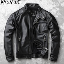 AYUNSUE 100% Cow Leather Coat Genuine Leather Jacket Men High Quality Autumn Winter Casaul Motorcycle Mens Jackets Clothing 2024 - buy cheap