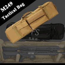 Mochila de tiro de caza táctica de equipo militar de 96CM, bolsa de transporte cuadrada de doble Rifle con correa de hombro, funda de protección de pistola 2024 - compra barato