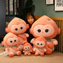 1pc 25-60cm Lovely Peach Monkey Plush Toys Cute Stuffed Soft Animal Monkey Pillow Dolls for Children Girls Birthday Gifts 2024 - buy cheap