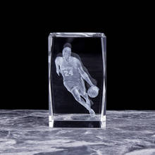 Mamba never out estátua de gravação a laser, estatueta kobe bryant 3d, cubo de gravação, festa de aniversário meninos, presentes 2024 - compre barato