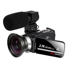 Видеокамера 2,7 K, цифровая видеокамера, сенсорный экран 3,0 дюйма, 30 мп, 16X, цифровой зум, поддержка Wi-Fi, FHD видеокамера 2024 - купить недорого