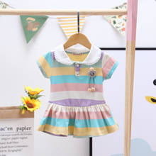 IENENS/летнее платье принцессы для маленьких девочек милые мини-платья для маленьких девочек От 0 до 2 лет Детские шорты одежда с рукавами 2024 - купить недорого
