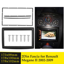 Doble Din Fascia para RENAULT Megane II 2002-2009 Kit de radio para salpicadero instalación cara tablero del Panel marco bisel de Audio del coche de Facia 2024 - compra barato